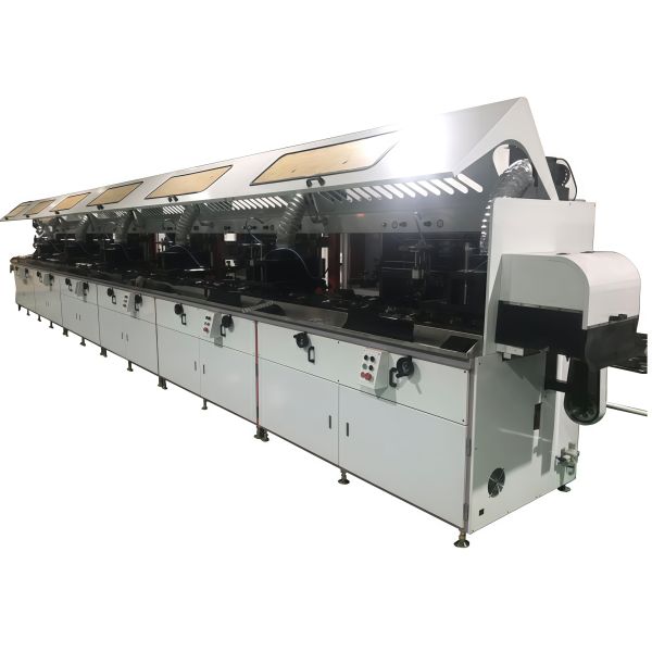 Fully Automatic Screen Printing Machine Food Containers Six Color Screen Printing Press