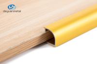 T6 tratamento de canto de alumínio da eletroforese do perfil 12mm dourado