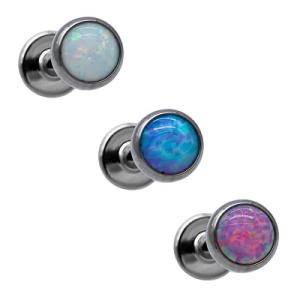 Piercing Jewelry Internally Titanium Lip Studs Labret Nose Stud With Cubic