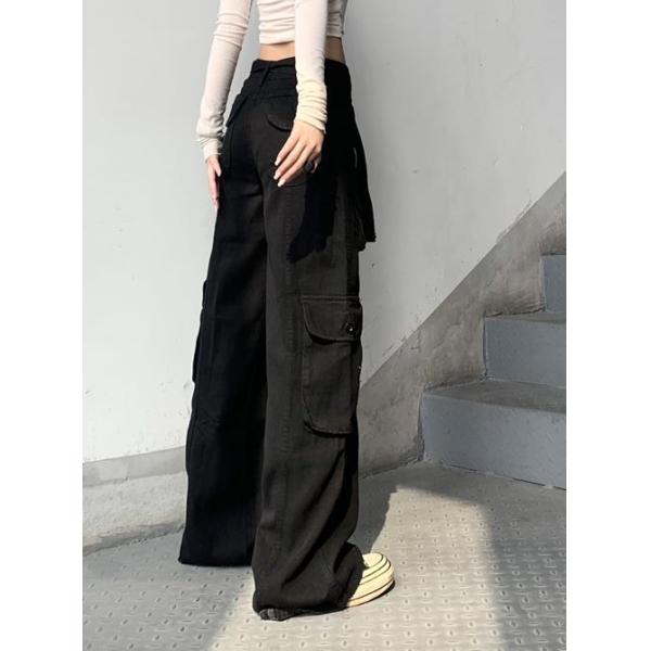 Брюки груза кармана фабрики одежды небольшого количества винтажные Multi освобождают прямые брюки джинсов