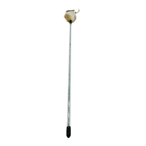 Cute Kitty Teaser Cat Toy , Interactive Cat Toys Feather Stick For Kitten