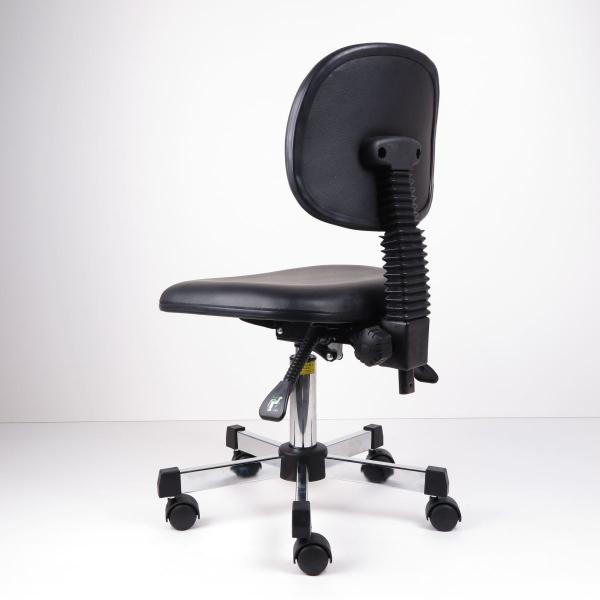 Black PU Leather Medical / Hospital Ergonomic Lab Chairs With Three Level Adjustments