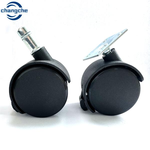 50mm Nylon TPU Swivel Casters 11*32mm Friction Stem Casters with lock