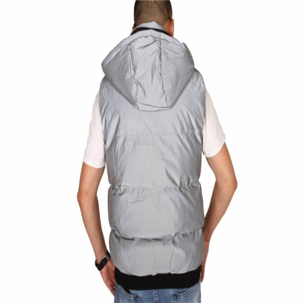 YKK Zipper Pockets Grey Men's Padded Gilet 100% Nylon Shell