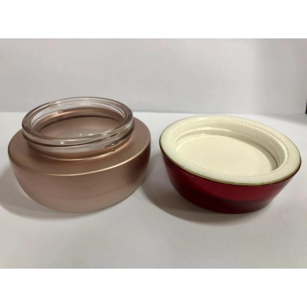 Reusable Glass Cream Jar Cosmetic Packaging Customized Design For Makeup Materials