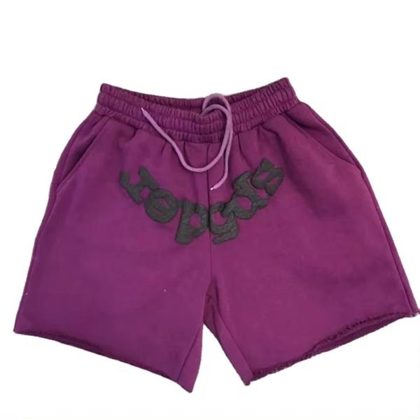 Light Men'S French Terry Shorts Dark Graphic Puff Print Joggers Sports Workout Sweat Shorts Streetwear Cotton Fleece