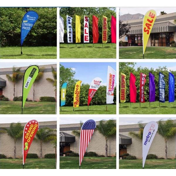 Сублимация знамен Teardrop флагов и знамен Teardrop пляжа Swooper изготовленная на заказ