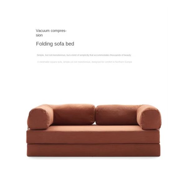 Modern Compression Sofa Set Fully Removable Fabric Sponge Filled Straight Legs Stainless Steel School Living Room Sofa Bed
