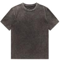 Men do fabricante de roupa do Oem o vintage de S de baixo Moq ' lava a camisa do verão T do algodão 5% Lycra de 95%