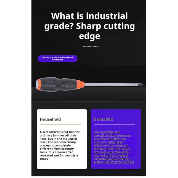 180 мм ударная нескользящая многоцелевая отвертка с сильным магнитным наконечником