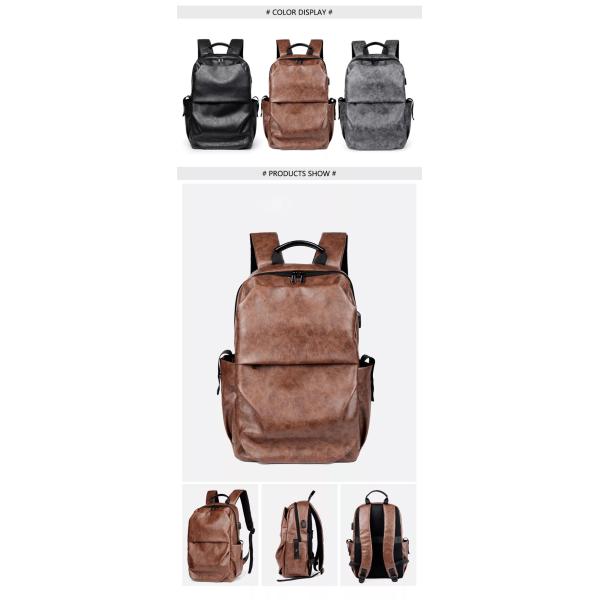 Рюкзак подростка течебезопасный кожаный случайный с поручать USB