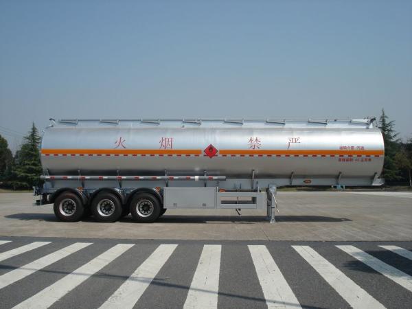 46000 Liters Aluminum Fuel Oil Tank Trailer With 12T BPW 3 axles Petroleum Tanker Trailers