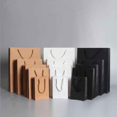Portable Kraft Paper Offset 4C Printable Paper Bags For Shop Reusable