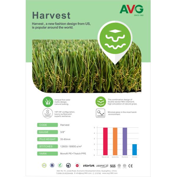 Ковер 45mm травы ландшафта искусственный для домашнего украшения сада