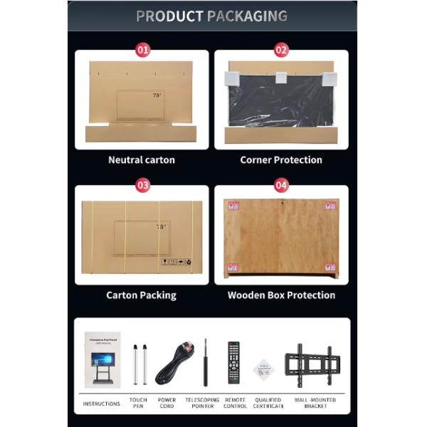 Smart Interactive LED Touch Screen Tablet Elevator-Suitable Electronic Whiteboard for Multimedia Teaching and Conference