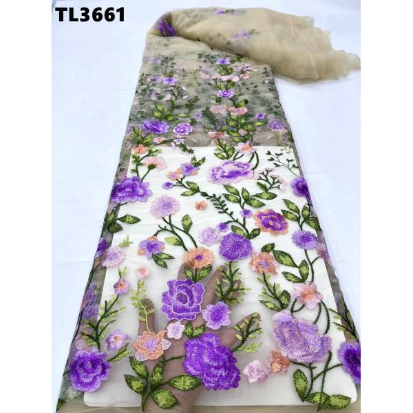 Wholesale price  tulle lace african lace fabric for women clothing wedding dress embroidery fabric french  white sequins lace