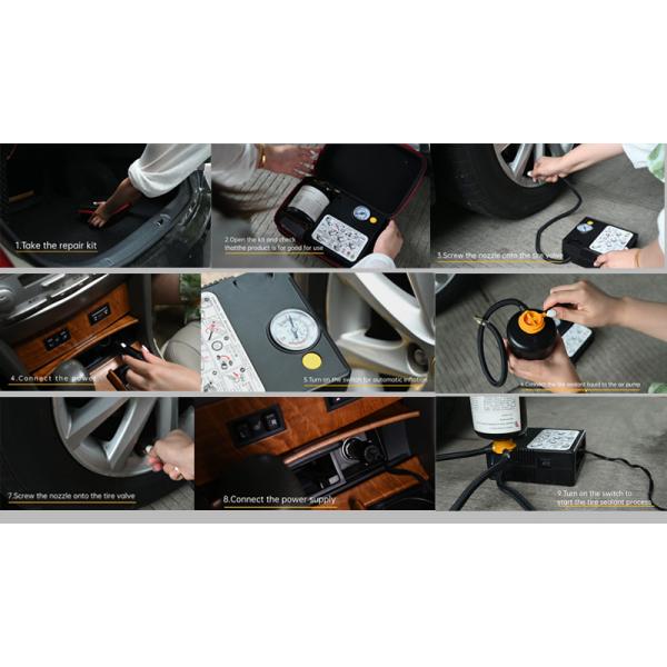 All Models Electric Tire Repair Kit Efficient Vehicle Wheel Maintenance with Air Pump and Sealant Set