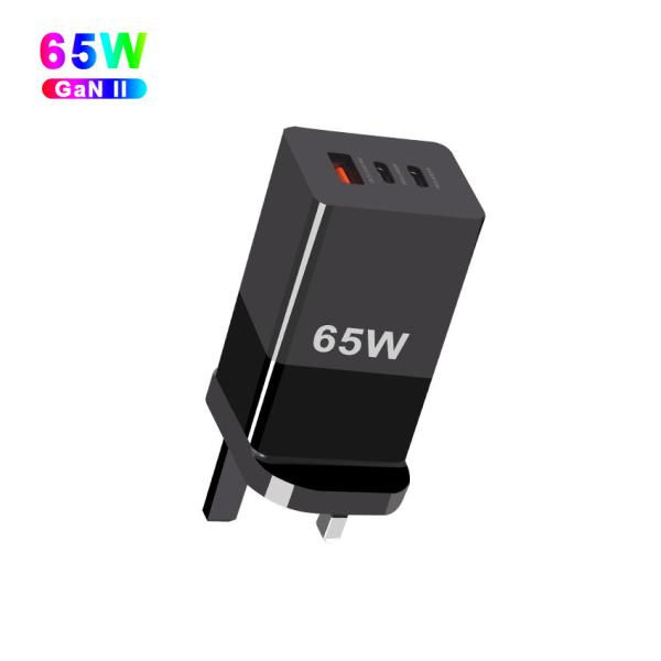 65W GaN USB-C Fast Charger with PPS and Three Ports
