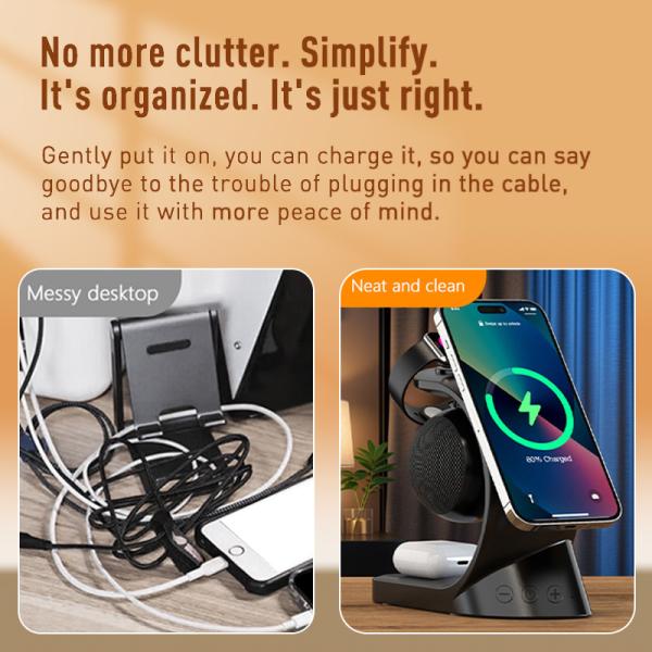 ABS 5 In 1 Multifunction Mini Smart Portable Bluetooth Speakers With 500mAh Battery