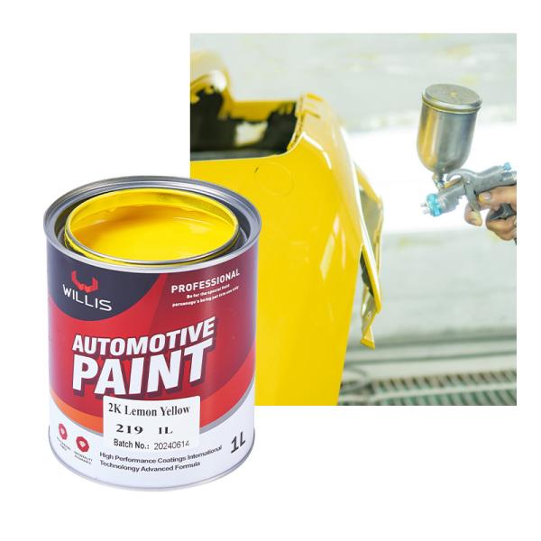 Solid Metallic Bright Liquid Lemon Yellow Color 2k Colour Paint For Car