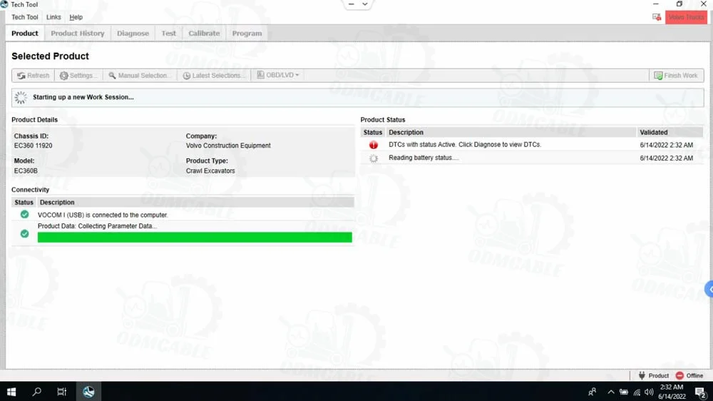 VOCOM 2 88894000 Усовершенствованный диагностический инструмент экскаватора для грузовиков Mack и тяжелых грузовых автомобилей