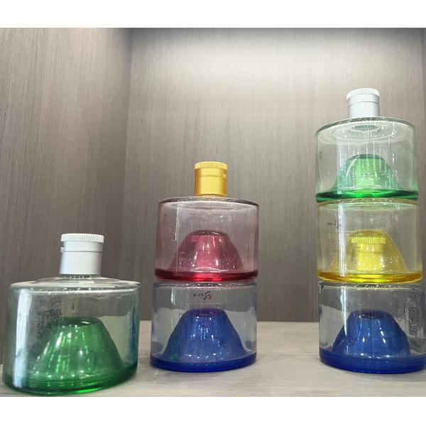 250 мл 375 мл Круглая стеклянная бутылка для напитков Водка Виски Вино Мини Милый Джин