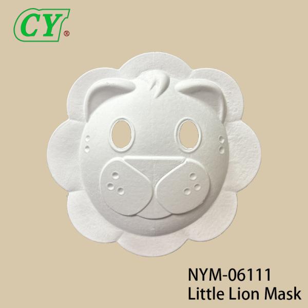 White DIY Halloween Animal Masks Eco-Conscious Pulp Molded Base for Creative Drawing & Spray Painting