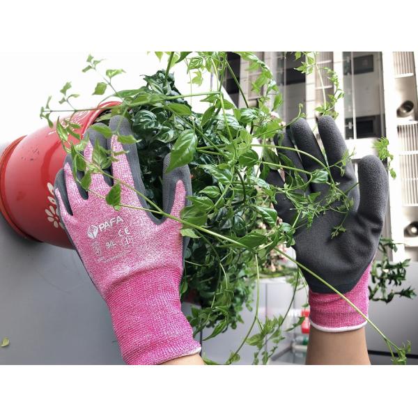 El caucho de nylon púrpura de la fibra de 15 indicadores cubrió guantes que cultivaban un huerto resistentes de XXL