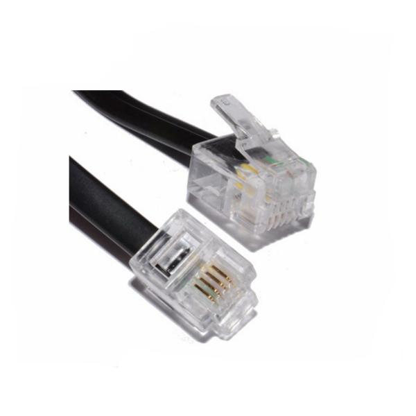 カスタマイズされたRJ9 RJ11 RJ12電話ケーブル 4P4C 28AWG PVC