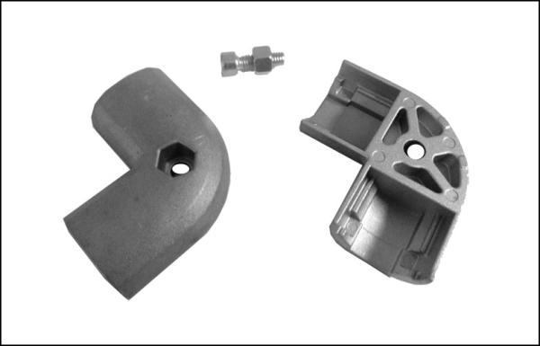 Elbow Round Aluminum Pipe Connectors Pipe Joints For Industrial Pipe Rack System