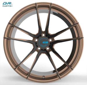 Custom Cap Lightweight Forged Wheels 17 Inch PCD 5x108 Bronze Paint