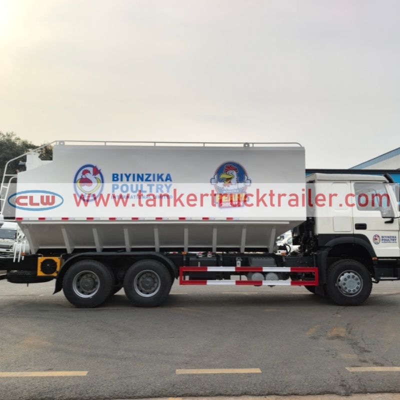 HOWO 6X4 40CBM Hydraulic Control Bulk Feed Delivery Truck for Sale