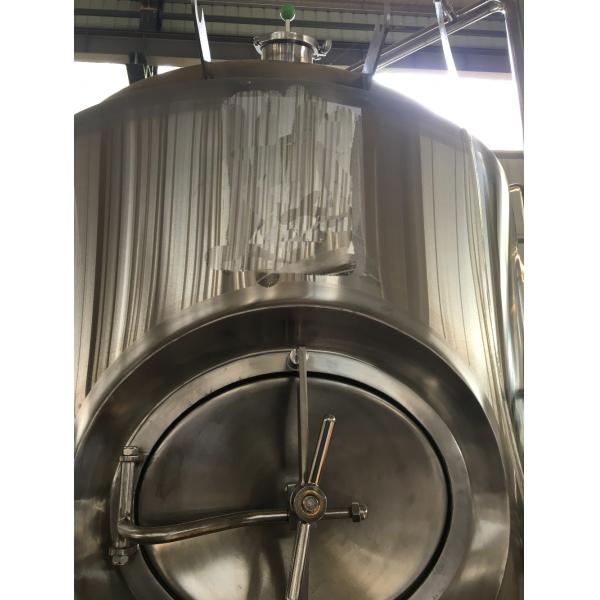Gas Fired Brewing 3 Vessel Brewhouse 3000L Three Kettle SS304 Dimple Plate