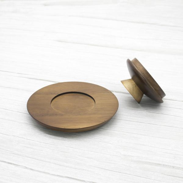 3.9 inch round bamboo Wooden Coasters for Drinks - Natural Acacia Wood Drink Coaster Set for Drinking Glasses