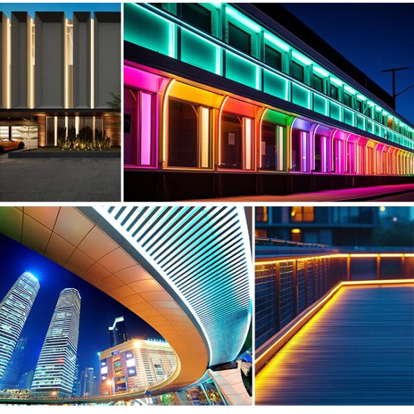 Tira de neón de silicona flexible e impermeable 13*13 Tira de luz LED de silicona para exteriores IP65