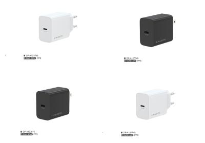 45W PD+QC Fast Charger (EU Plug), Black/White, Color Box