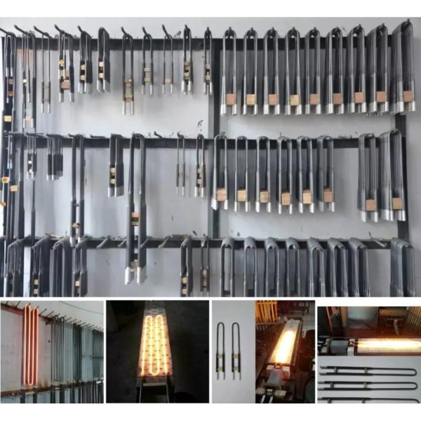 Laboratory Electric Molybdenum Disilicide Mosi2 Heater Elements Hot Terminal Bent 90 Degree
