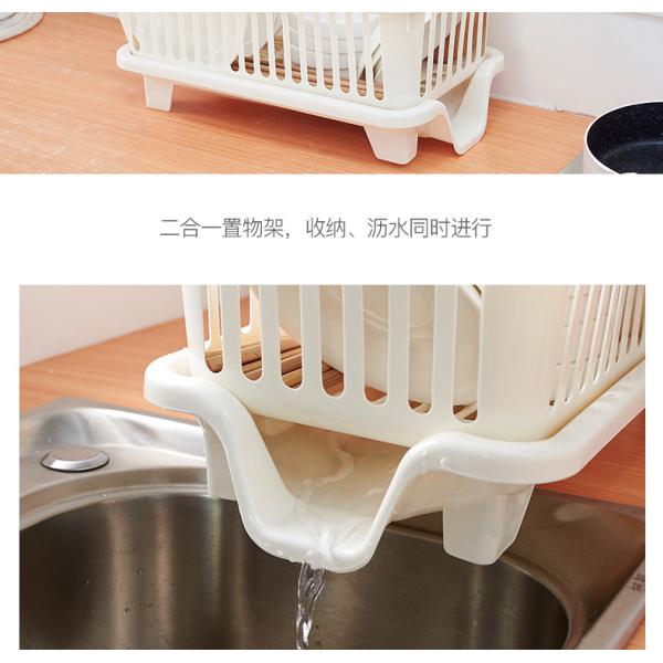 Cupboard Dish Kitchen Storage Racks Plastic Basket Organizer Holders