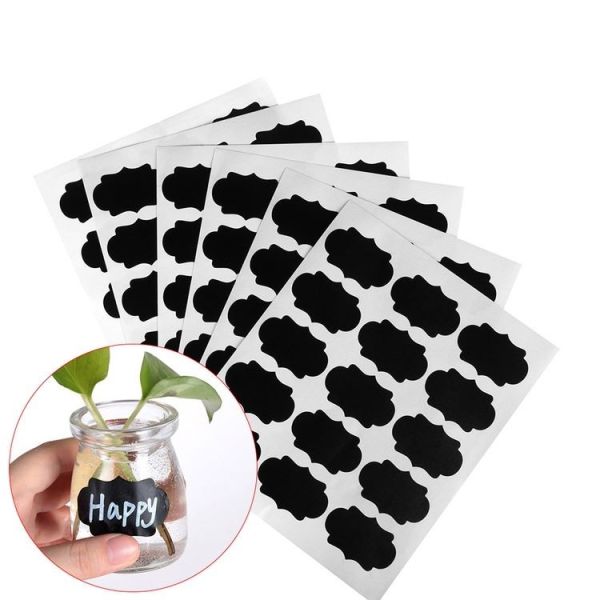 Small Reusable Black Chalkboard Stickers Food Storage Label odm