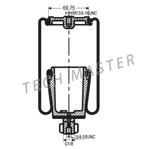 Система подвеса АС-5036 запасных частей В02-358-7036 тележки на весна воздуха Фирестоне амортизатора удара КЭНВОРТХ