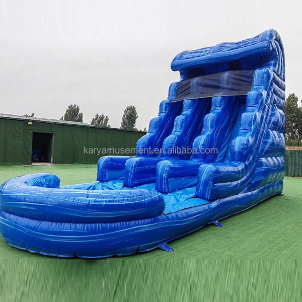 Water Park Inflatable PVC Double Slip N Slide with Pool Jumping Backyard Water Slide