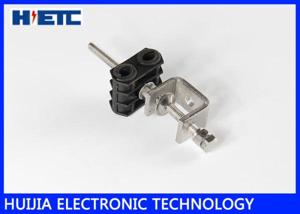 Two Hole Through Type Fiber Optic Coaxial Cable Clamps For 1-1/4 Inch Feeder Cable