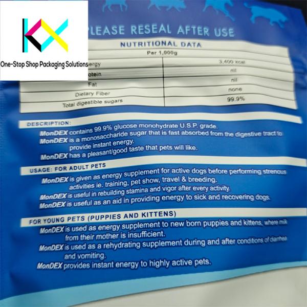 High Barrier Matte Zip Lock Pet Food Pouch Cat Food Pouch Recycling