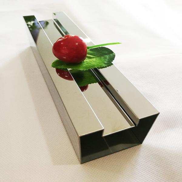 SS 304 Metal brush mirror U type stainless steel tile trim for decoration