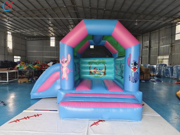 Commercial Inflatable Lilo & Stitch Bouncy House With Slide Combo
