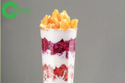 Highly Transparent Clear Plastic Cups With Lids No Deformation Food Grade