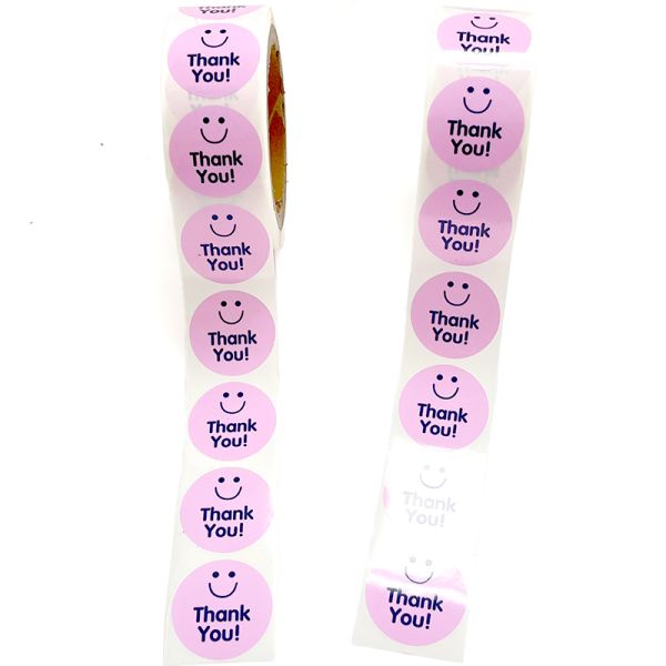 Custom Hot Stamping Transparent Thank You Sticker Label Baking Adhesive Gift Cake Box Bottles Tag Sealing Stickers