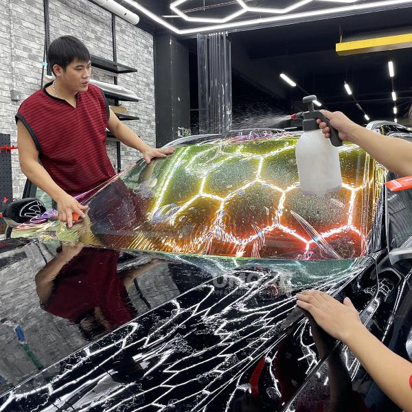100% No Visual Distortion Ultra HD 1.22*15M High Hydrophobic Red EPU Windshield Protection Film WPF TPU Car Windshield PPF