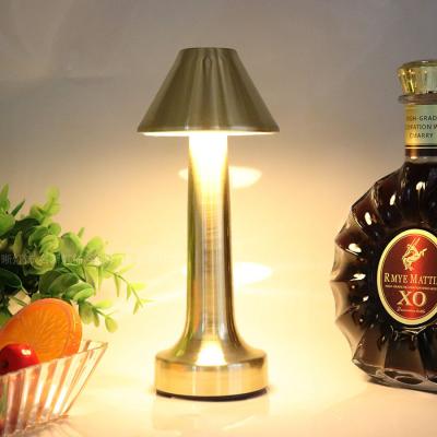CE Retro Rechargeable Gold Table Lamp Desk Wireless Desk Light