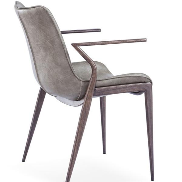 Moderately Thick Cushion 68.5cm PU Leather Dining Chairs